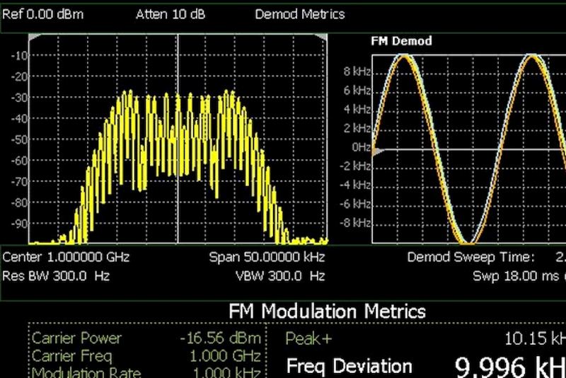 Portable spectrum analyzers screenshot